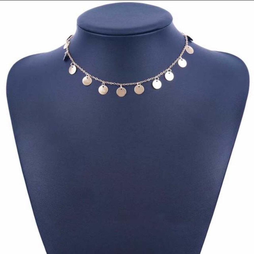 Drop Coins Charm Choker - Picture 3 of 3
